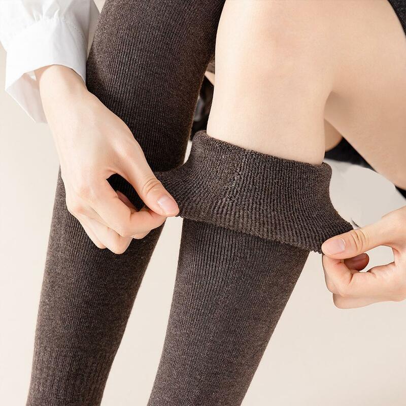 Cotton Knee-high Socks Women Fashion Casual Solid Color Stockings JK Korean Style Lolita Ladies Girls Warm Knee Y2K Socks