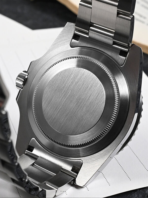 San Martin นาฬิกาผีน้ำ NH35 40มม. สำหรับนักธุรกิจผู้ชาย, นาฬิกาเชิงกลแซฟไฟร์นาฬิกากันน้ำ SN0017B 20Bar