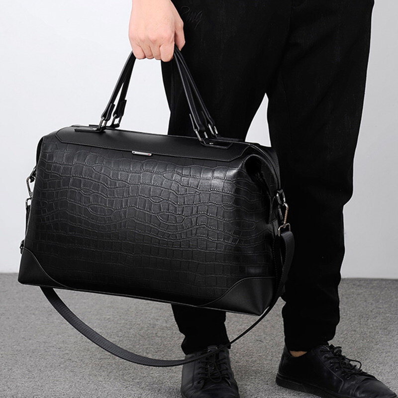 حقيبة سفر جلدية للرجال ، حقيبة يد سعة كبيرة ، حقيبة الكتف ، حقيبة القماش الخشن ، الأمتعة عادية للذكور ، والأعمال التجارية ، والأزياء