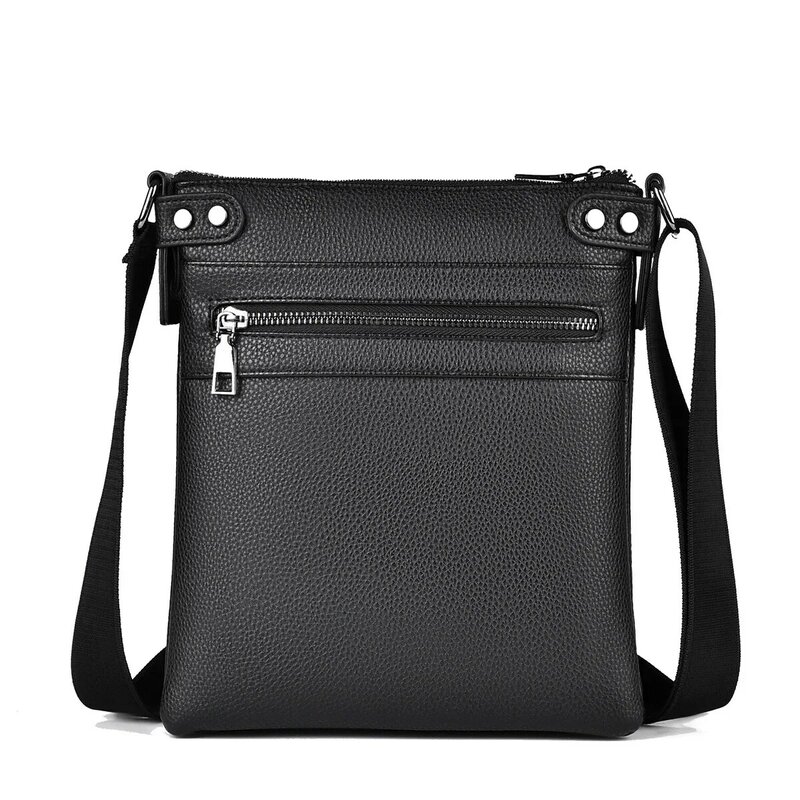 2024 New Men's bag high quality PU leather Crossbody Bag Large Capacity  double deck Shoulder bag  husband Fashion Handbags