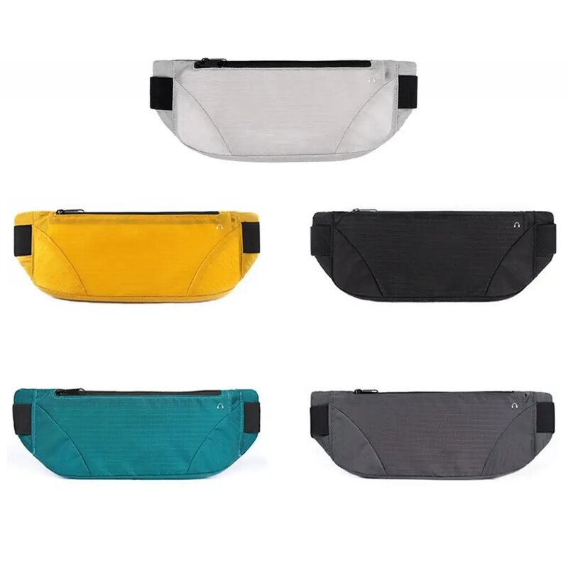 Nylon Waist Phone Bag Solid Color Breathable Dual Layer Outdoor Running Jogging Mountaineering Sport Pouch Pocket