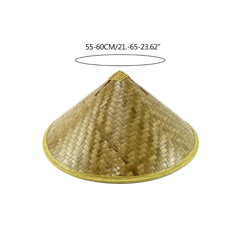Ręcznie robiony chiński kapelusz bambusowy Cosplay rycerz Kung Fu do użytku rolniczego chiński kapelusz na świeżym powietrzu na