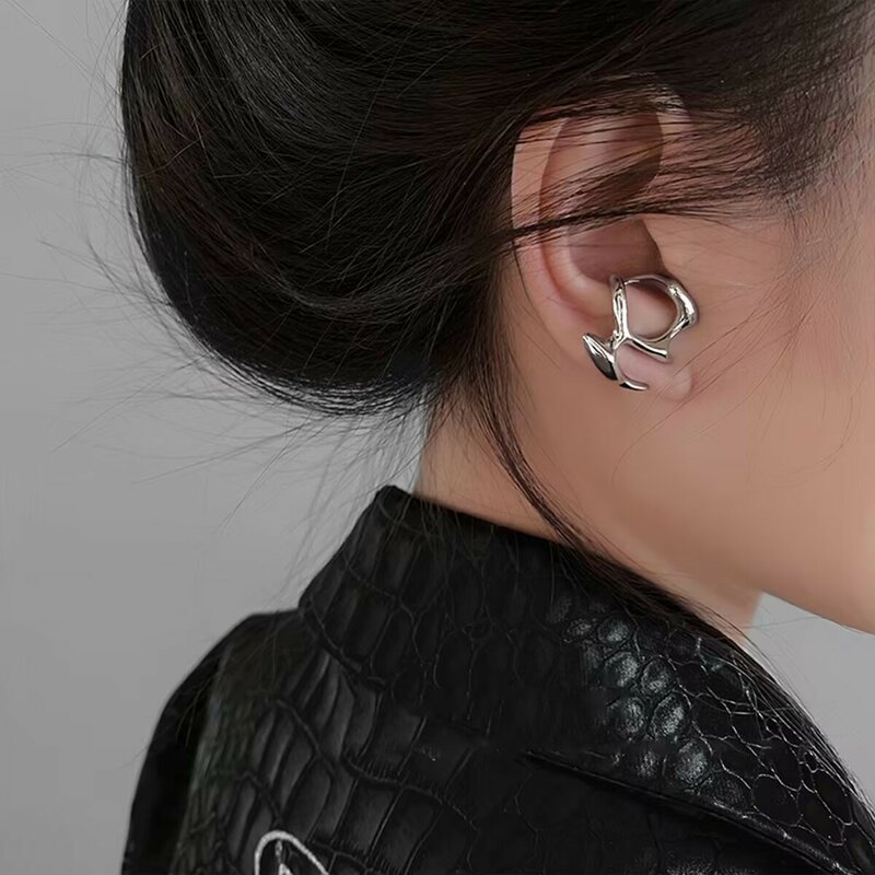 New Irregular Liquid Metal Hollow Earrings Style Hip-Hop Punk Fashion Personality Long Earring Women Travel Accessories