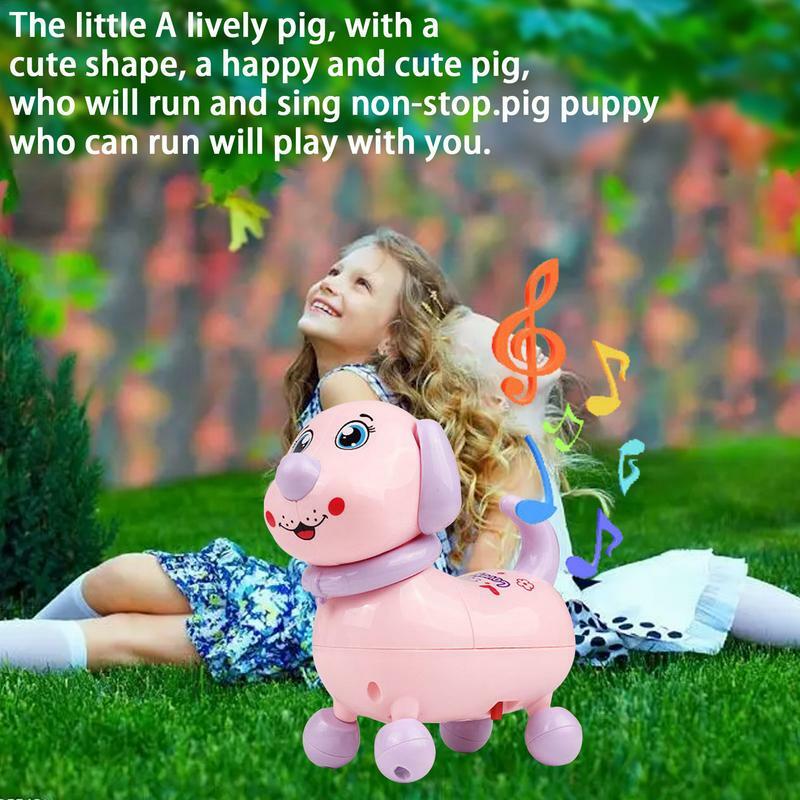 어린이용 귀여운 뮤지컬 트워킹 돼지 장난감, 동물 음악 장난감, 재사용 가능한 뮤지컬 워킹 댄싱 장난감, 매력적인 전기