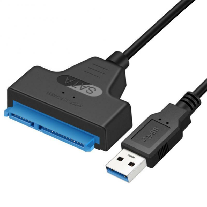 สายเคเบิล perangkat keras komputer USB3.0กับ SATA อะแดปเตอร์สำหรับเชื่อมต่อฮาร์ดไดรฟ์ HDD และโซลิดสเตทไดรฟ์2.5 SSD เข้ากับคอมพิวเตอร์