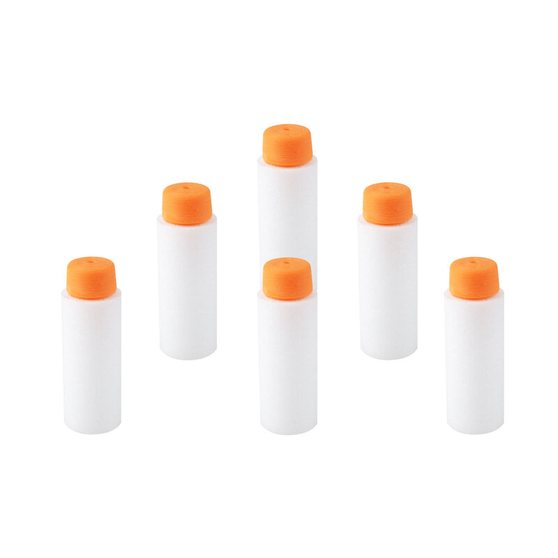 200Pcs Fluorescence Short Dart Foam Dart For Nerf / Worker Prediction / Ceda8 / XP Blaster Drop Shipping - White + Orange