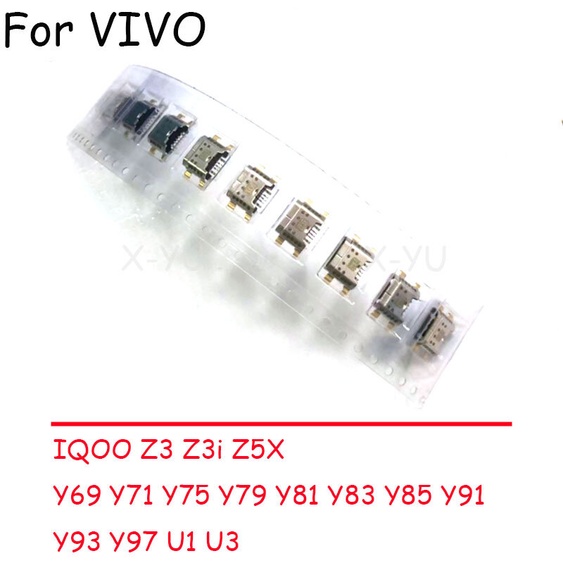 10PCS For VIVO Y69 Y71 Y75 Y79 Y81 Y83 Y85 Y91 Y93 Y97 iQOO Z3 Z3i Z5X U1 U3 USB Charging Charge Port Dock Socket Connector