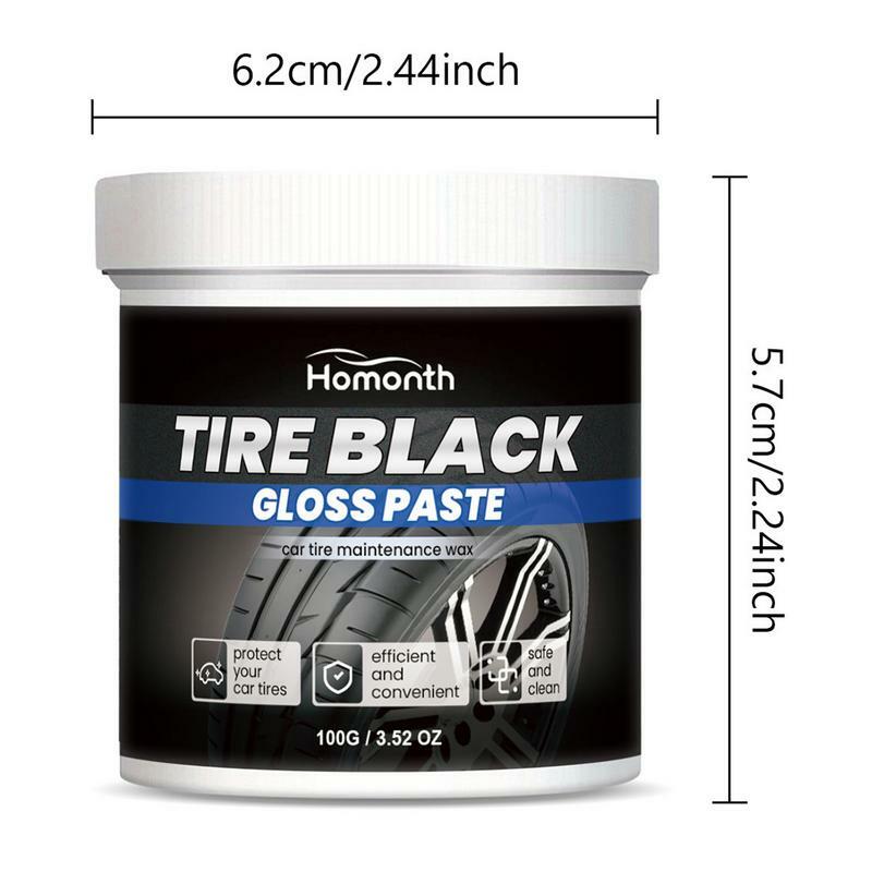 100g Mild Tire Cream Waterproof Tire Polisher Car Tire Shine Metal Cleaning Cream For Automotive Cleaning Supplies