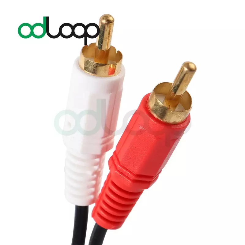 ODLOOP – câble Audio stéréo double 2 RCA, connecteur mâle à mâle, noir