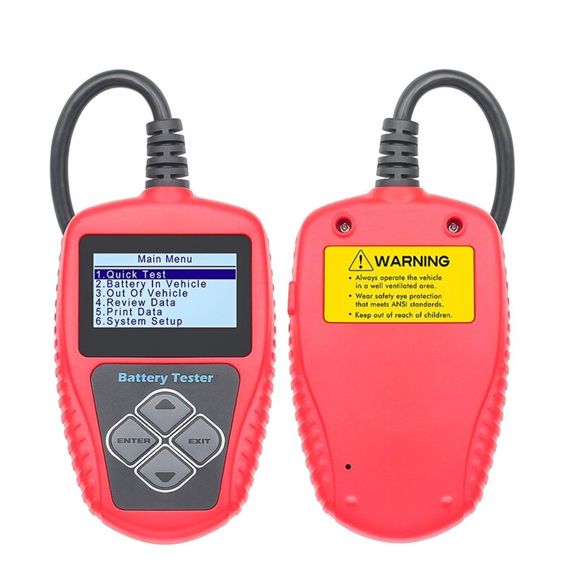 BA101 Car Battery Tester Ferramenta, 12V, 100-2000CCA, Sistema Detectar, Carga Automática, PK, KW208, Versão Asiática