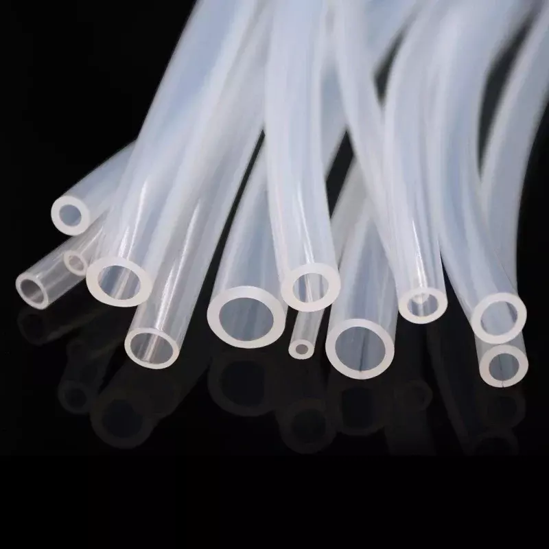 Manguera de goma de silicona de grado alimenticio, Tubo Transparente Flexible, diámetro de 2, 4, 5, 6, 7, 8, 9, 10, 11, 12, 14, 16mm, 1M, 5M, 10M