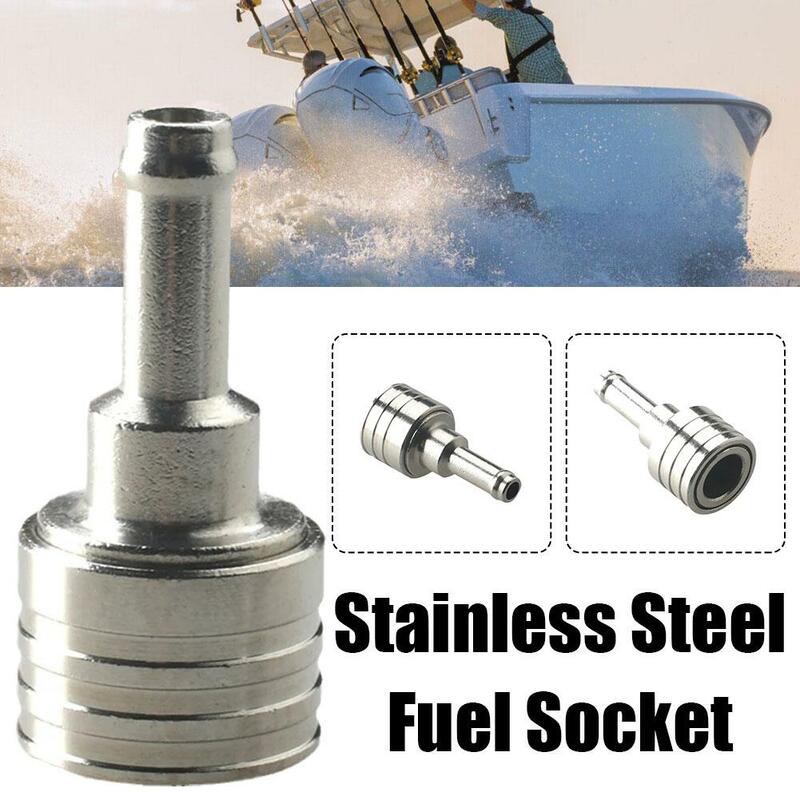 Stainless Steel Fuel Socket 65750-95500 65750-95510 For Outboard Motor Stroke Socket Fuel Hose A6n3