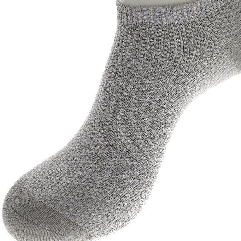 Calcetines de fibra plateada para hombre, calcetín antiolor y antibacteriano que absorbe la humedad, 6 pares
