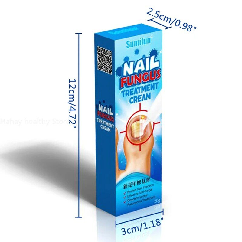 1 pz efficace trattamenti per le unghie crema crema per la rimozione dei funghi delle unghie onicomicosi Paronychia Soft Nail Toenail Repair unguento 20g