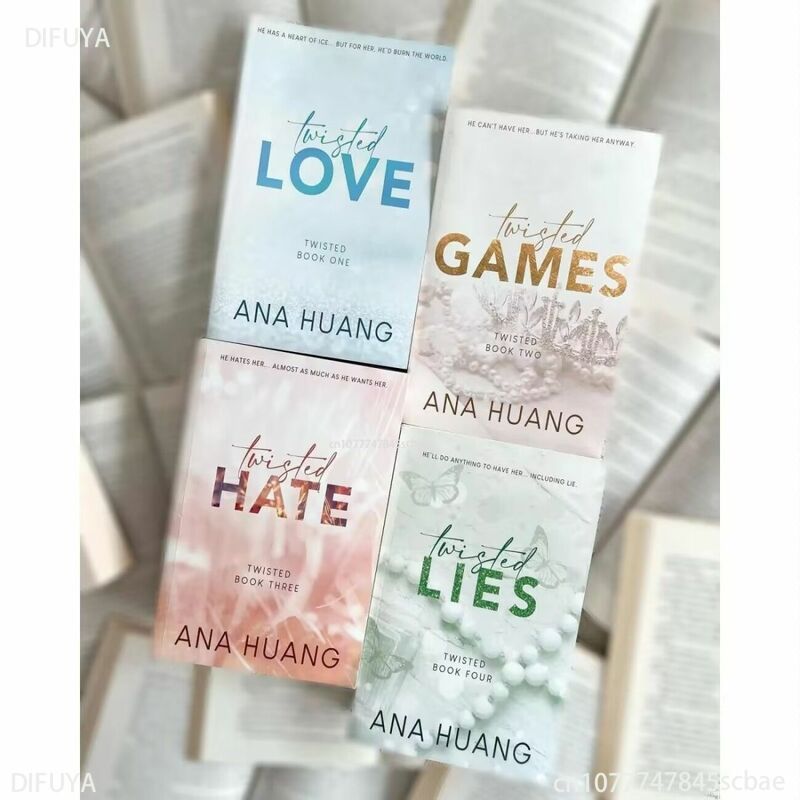 Книга DIFUYA с надписью «Twisted Love /Games / Hite /Lies Ana Huang» на английском языке
