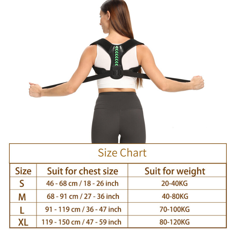 Cinturón Corrector de postura ajustable para espalda y hombros, soporte para clavícula y columna vertebral, modela tu cuerpo, deporte en casa y oficina