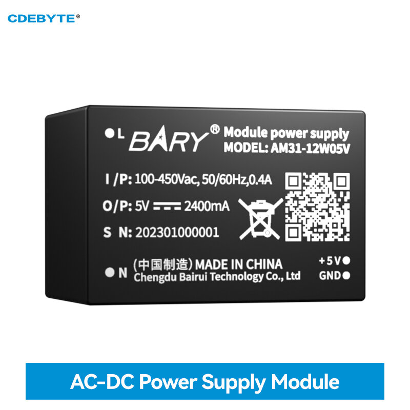 CDEBYTE-módulo de fuente de alimentación Piezas, convertidor Buck de 2 AC-DC, 12W, 5V, 12V, 24V, aislamiento seguro, AM31-12W05V de baja potencia, alta confiabilidad