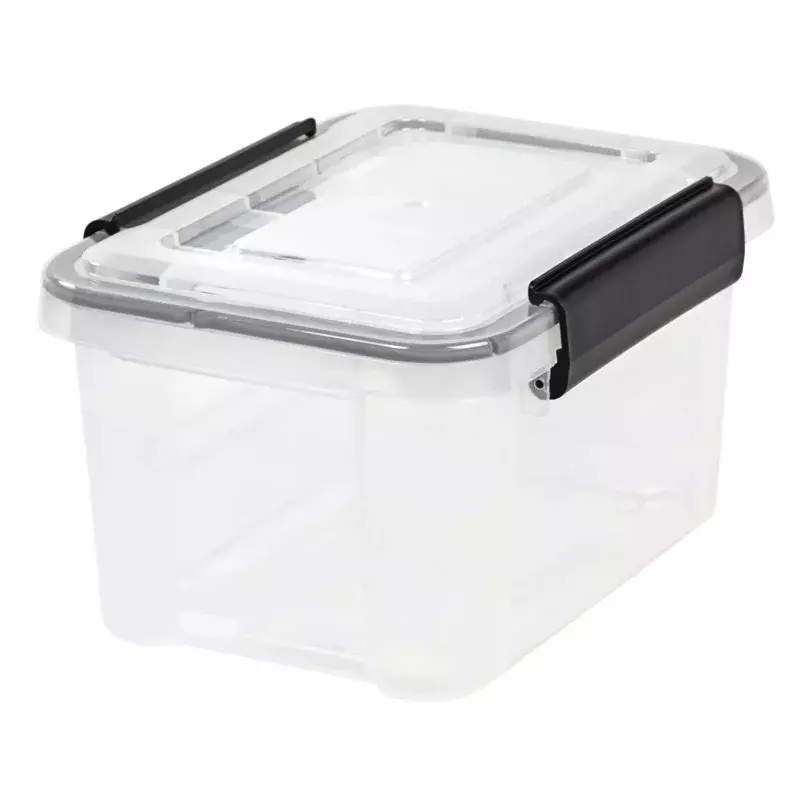 USA 6,5 Quart WeatherPro™Contenedor de almacenamiento con tapa de cierre, contenedor transparente