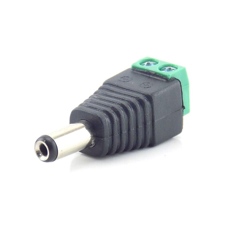 20 buah catu daya adaptor konektor Plug Male DC 5.5x2.1mm untuk Kamera Cctv Aksesori Video sistem keamanan strip led Q1