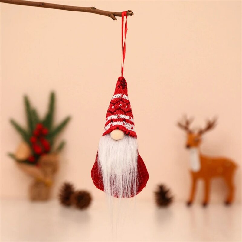 Boneca Santa Faceless Gnome, Wall Decor, Xmas Tree Hanging, Adoráveis Decorações de Natal, Dinner Dwarf, 16x7x5cm