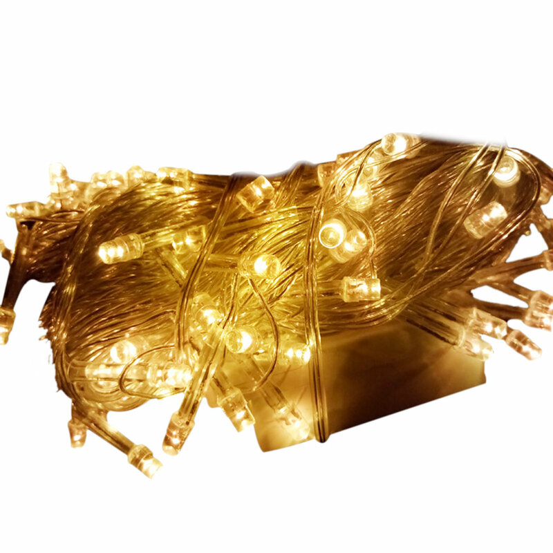 LED ضوء سلسلة جارلاند لتزيين الحفلات ، زخرفة متعددة الاستخدامات ، أصفر ، سهل التركيب