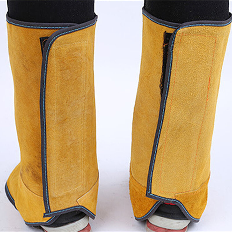 1 para pokrowce na buty spawalniczych do spawania skóry ochraniacze na nogi termoizolacyjne ognioodporne osłony na buty akcesoria spawalnicze