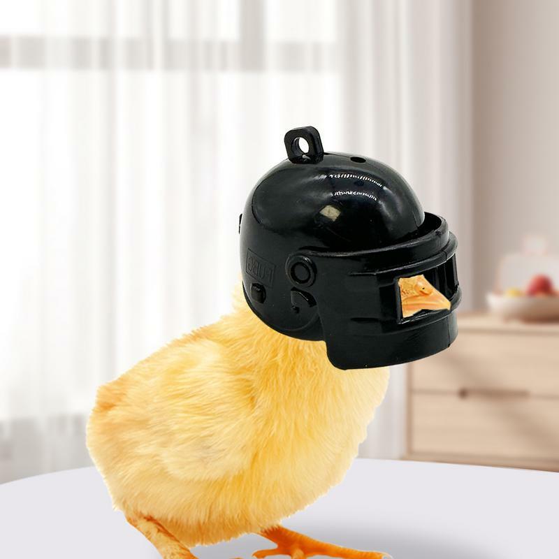 Mini sombrero de protección para aves de gallina, sombrero duro ajustable para mascotas pequeñas, sombreros de pollo de seguridad para patos, loros, periquitos