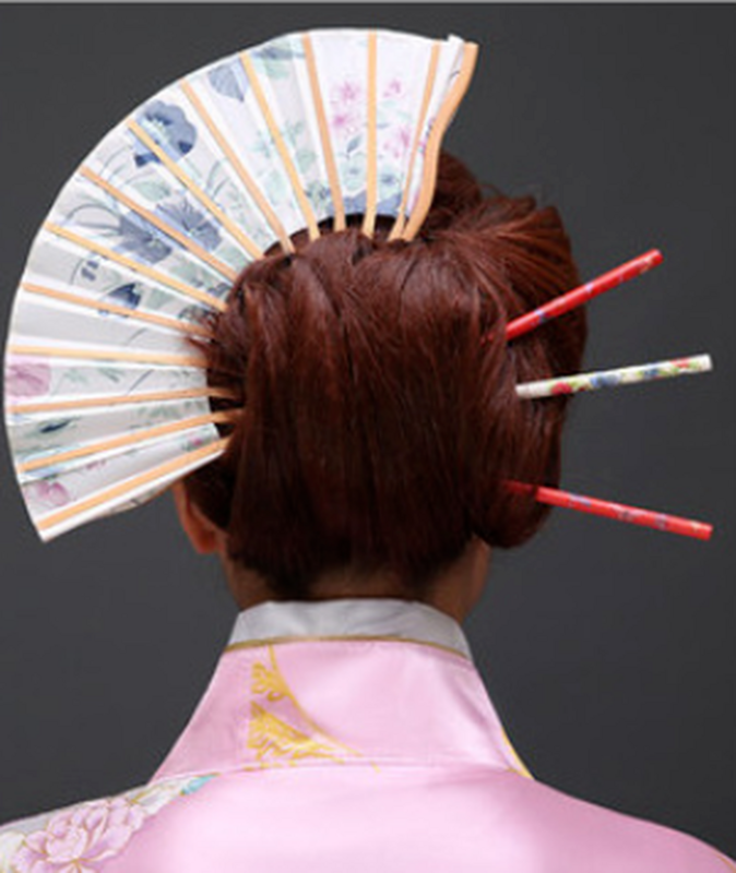 Hot 2ชิ้น/เซ็ต Vintage Hair Pick Sticks ภาพวาดไม้ญี่ปุ่น Hairpins ผม Pins สำหรับธรรมชาติไม้ตะเกียบ