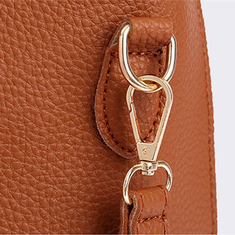 Leather Shoulder Bag Set para senhoras, Messenger Handbag, 4pcs, 9 cores