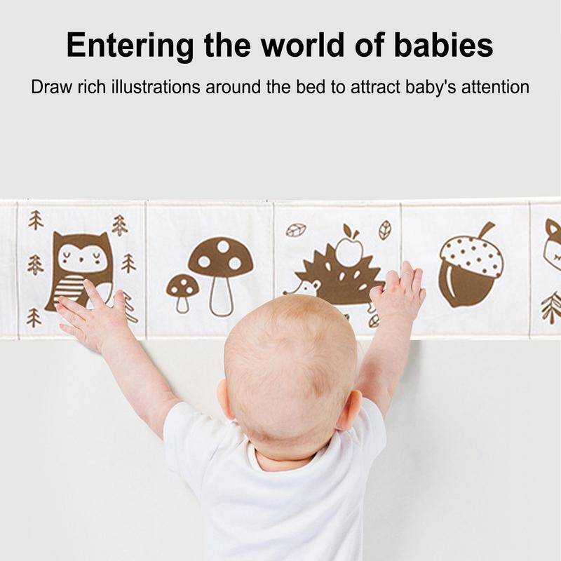 유아 부드러운 양면 주름 책, 다기능 유치원 학습 활동, 12 가지 패턴 접이식