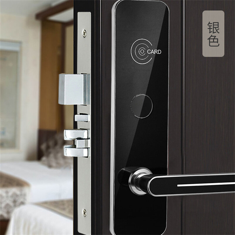 Cerradura de puerta de Hotel con tarjeta magnética, candado de inducción, tarjeta deslizante de Hotel, apartamento, inteligente, cerradura de tarjeta IC, cerradura electrónica