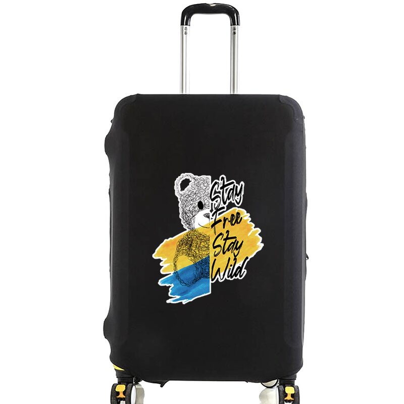 Bagagem capa protetora para 18 a 28 Polegada moda padrão bearseries trole mala sacos de pó elástico caso acessórios viagem