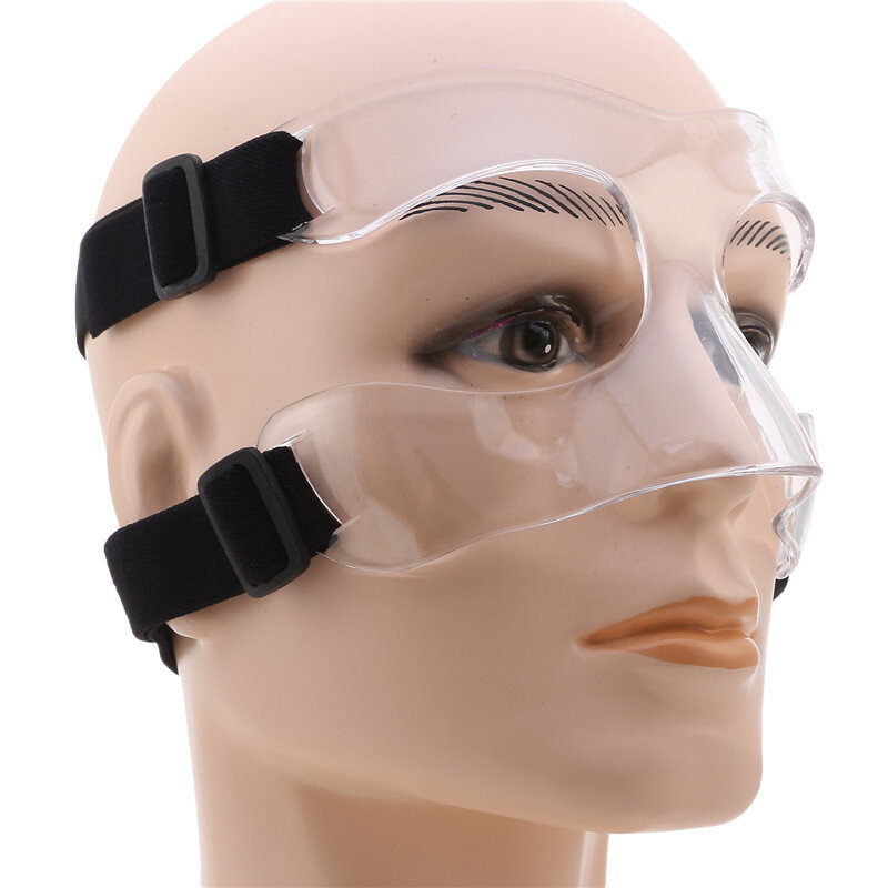 Sports Nose Helmet Tennis Basketball Mask Guard Face Shield Protective Mask Adjustable Elastic Strap Anti-collision Equipment