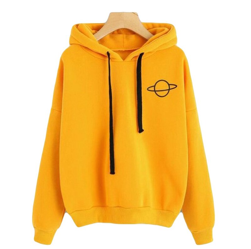 Women Hooded Sweatshirts Sweater Blouse Tops Casual Pullover Jacket Loose Women Hooded Printed Graphic Pullover Sweatshirts