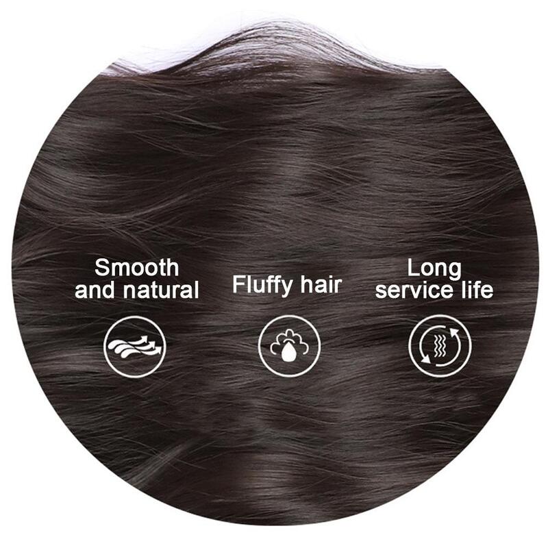 Peruca de cabelo enrolado natural com cabeça em forma de bola, Top alto do crânio, perucas extras, auto-liquidação, maciez, artefato