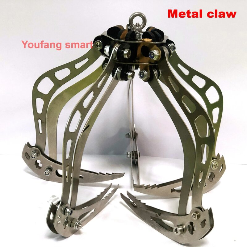 Manipulador de garra de acero inoxidable para Dron, Kit de bricolaje de Robot, juego de agarre automático de gancho Mantis para sistema de rescate de cuadricóptero