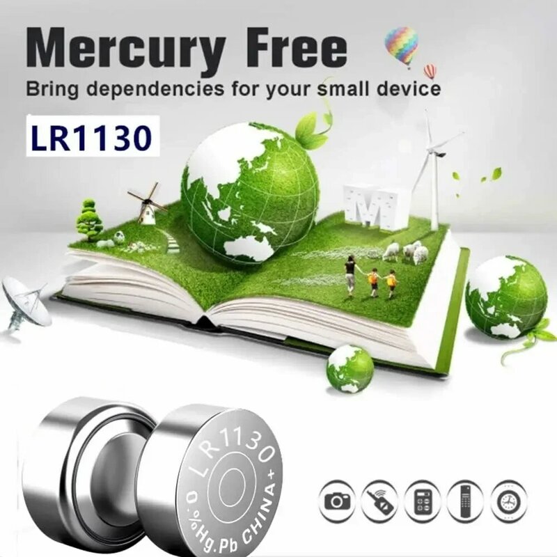LR1130 AG10 85mAh SR1130 189 Button Pilas Batteries 389 LR54 L1131 389A 1.5V Alkaline Coin Cell For Clock Watch Battery