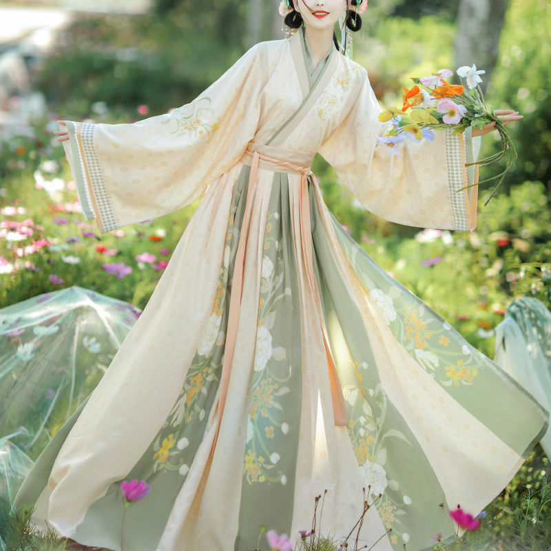 Традиционная китайская женская одежда ханьфу, женская одежда, танцевальная одежда династии Тан, красное сказочное платье в народном стиле
