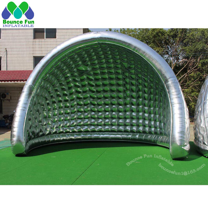 Barraca inflável personalizada de iglu da abóbada do famoso da fase oxford metade luna discoteca edifício da casa da mostra comercial com ventilador contínuo