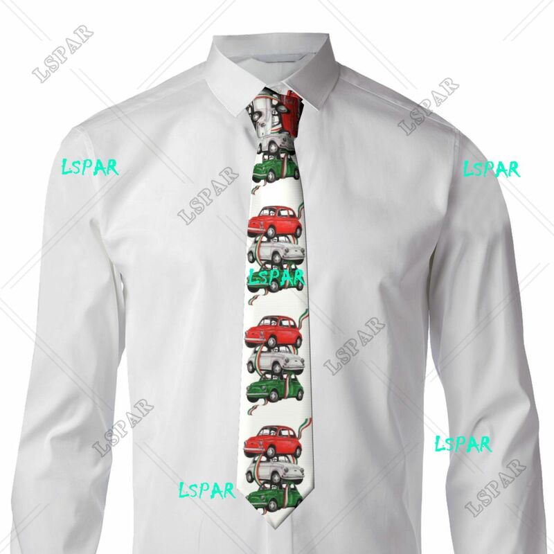 Klasyczny krawat samochodowy z flagą Włoch w stylu vintage na imprezę Niestandardowe męskie włoskie krawaty dumy