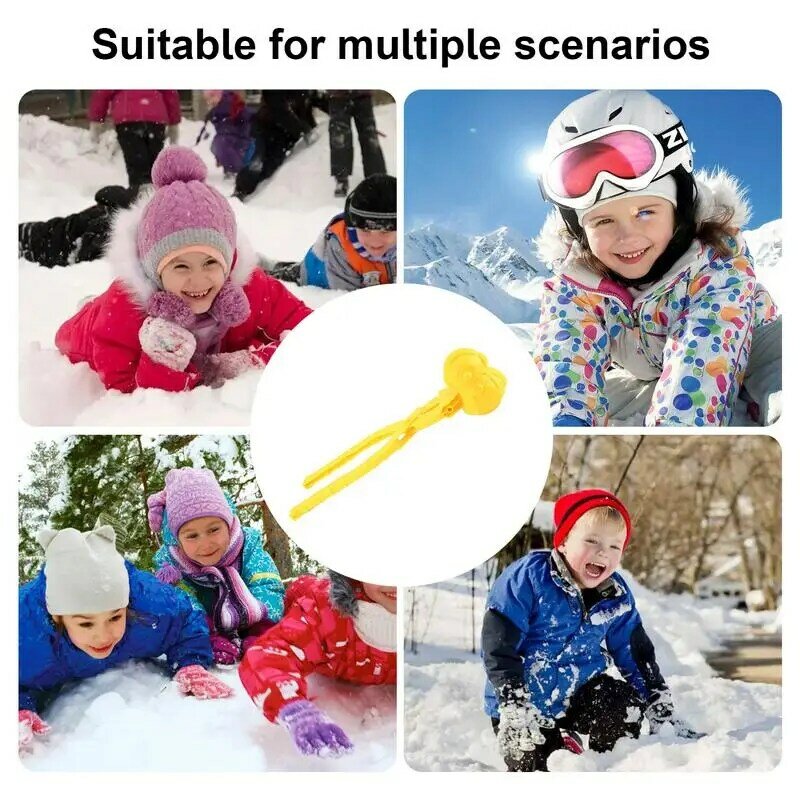 Приспособление для изготовления снежных шаров, зажим для снежного шара, спортивные игрушки, игра, 3D мультяшная форма, форма для снежного шара, зимний Снежный мяч, приспособление для борьбы, формы для снега для детей