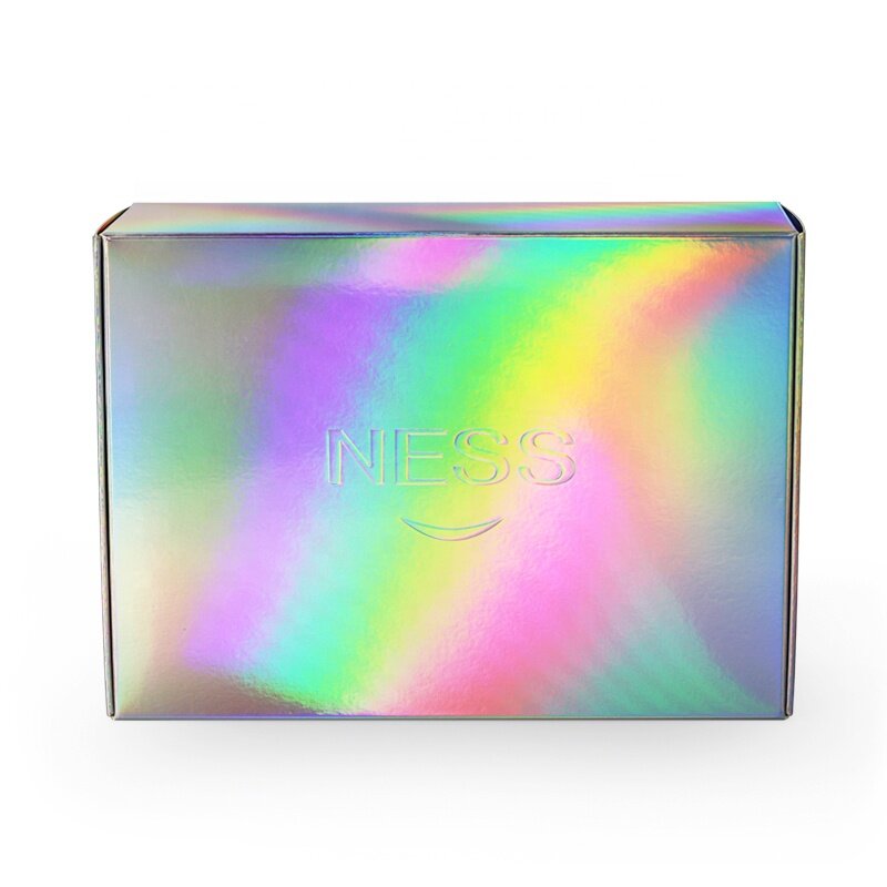 Customized productLuxury holographic corrugated cardboard cosmetic mailer box can be printed any color logo for hair packaging