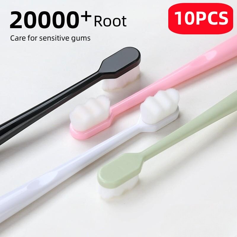 Ultra-fine Soft Toothbrush Million Nano Bristle Adult Tooth Brush Teeth Deep Cleaning Portable Travel Dental Oral Care Brush