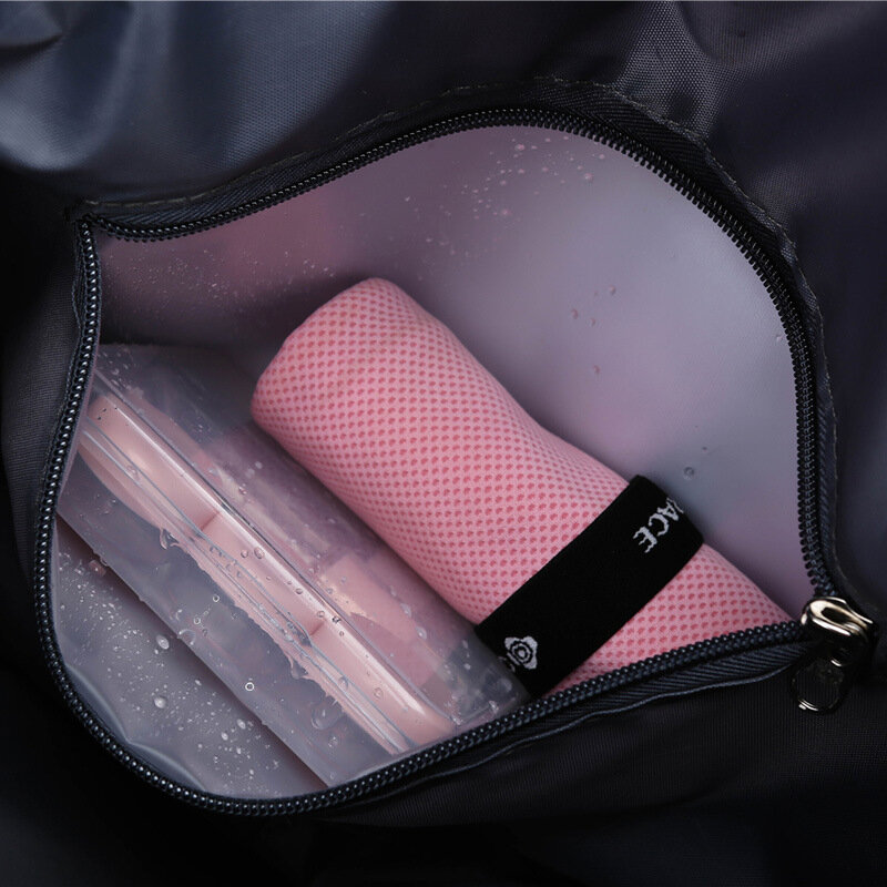 캐주얼 여행 가방 휴대용 방수 솔리드 컬러 지퍼 핸드백 학생 대용량 수하물 보관 가방 더플 백