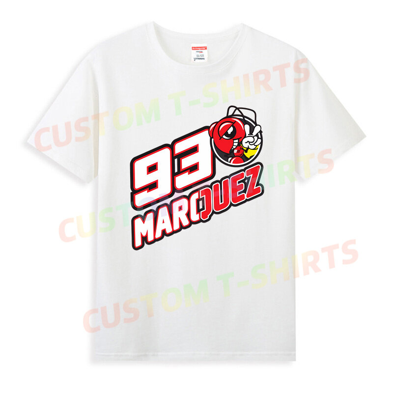 Camiseta preta de mangas curtas Marc Marquez masculina, 100% algodão, streetwear hip-hop, camiseta legal, formiga vermelha, venda quente, verão, 2022