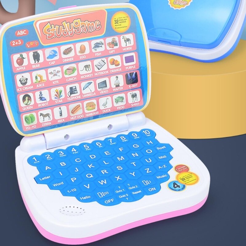 آلة التعلم للأطفال لعبة تعليمية للأطفال الصغار والأطفال ما قبل المدرسة لعبة كمبيوتر محمول للأولاد والبنات بعمر 3،4،5 سنوات