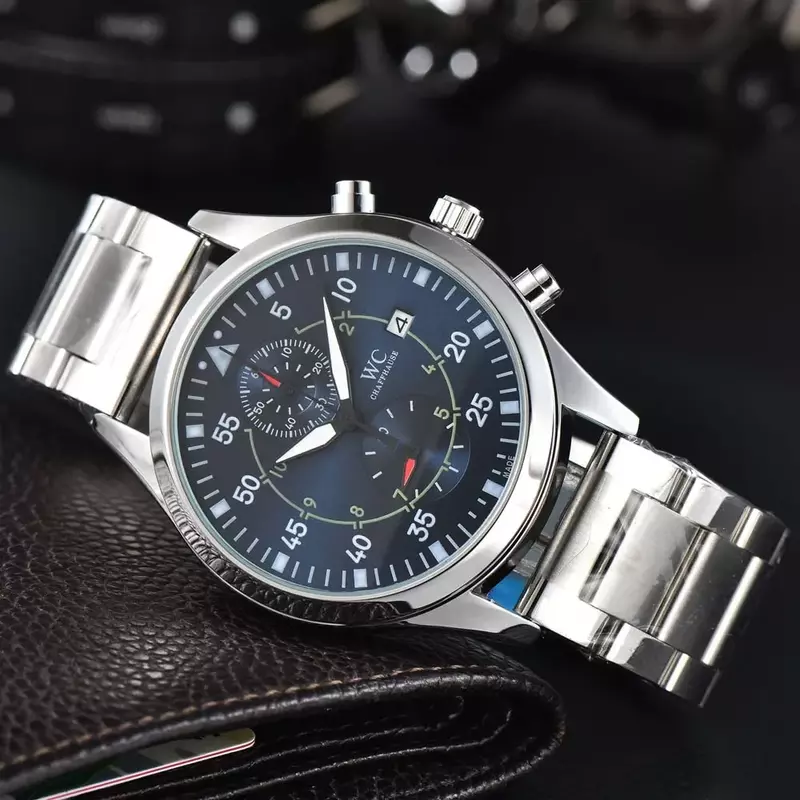 2024 Hot AAA + zegarki na rękę dla mężczyzn luksusowa stal automatyczna data wielofunkcyjny wysokiej jakości chronograf męskie zegary darmowa wysyłka