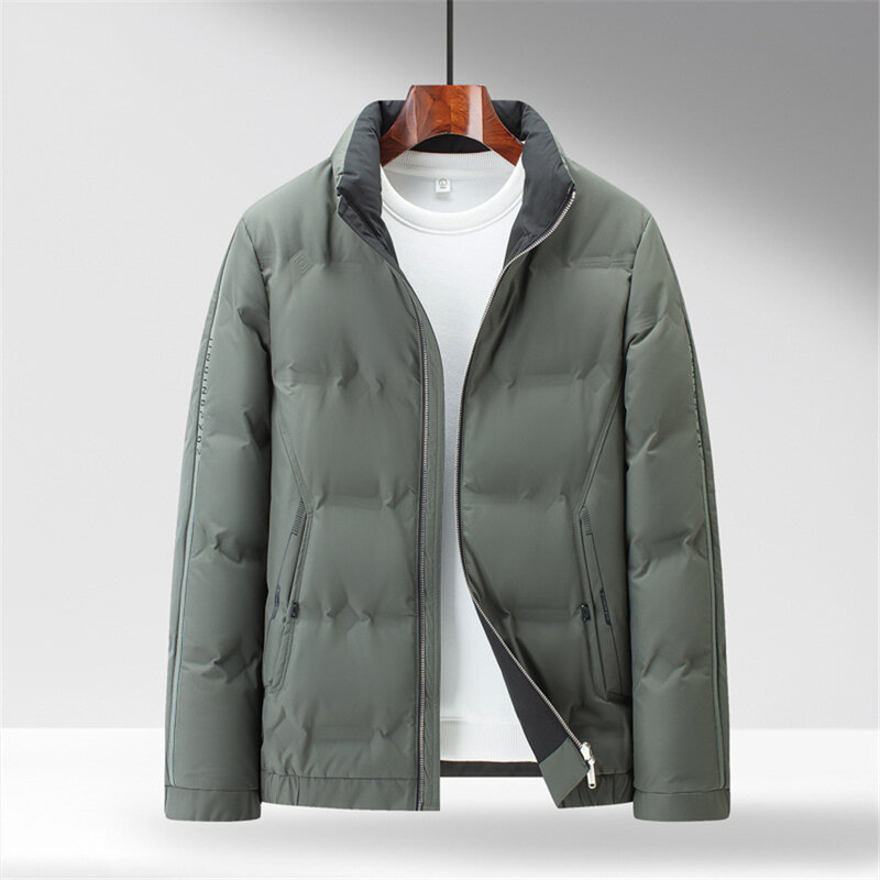 90% 화이트 다운 재킷 남성용 겨울 패딩 재킷 코트, 패션 캐주얼 패딩 재킷, 남성 가벼운 아우터, 야외 단색
