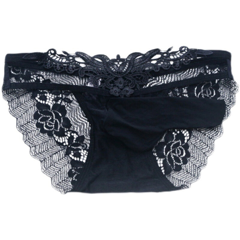 Sissy Penis Sheath Underwear Hollow Out Double Strap Thongs Gay Man Sexy G-string Lace Underpants See-Through Erotic Panties
