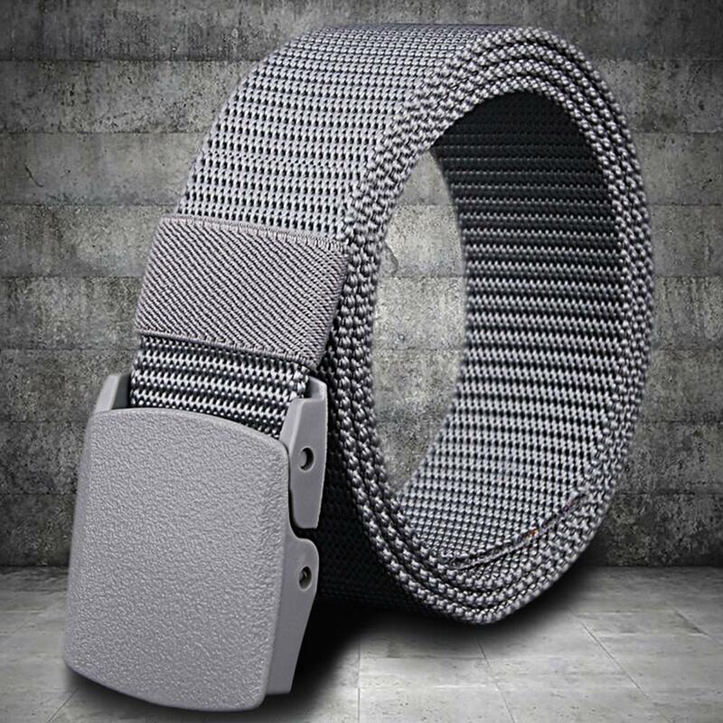 125cm Men Military Nylon Belt Adjustable Exquisite Buckle Men Lightweight All Match Waist Belt Outdoor Travel Tactical Waist